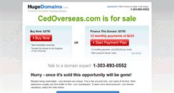 Desktop Screenshot of cedoverseas.com